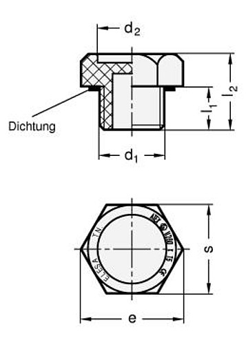 Ganter 745.6-G3/8 ATEX VERSCHLUSS SCHRAUBE - Ganter GN 745-6 ATEX Verschlussschrauben
