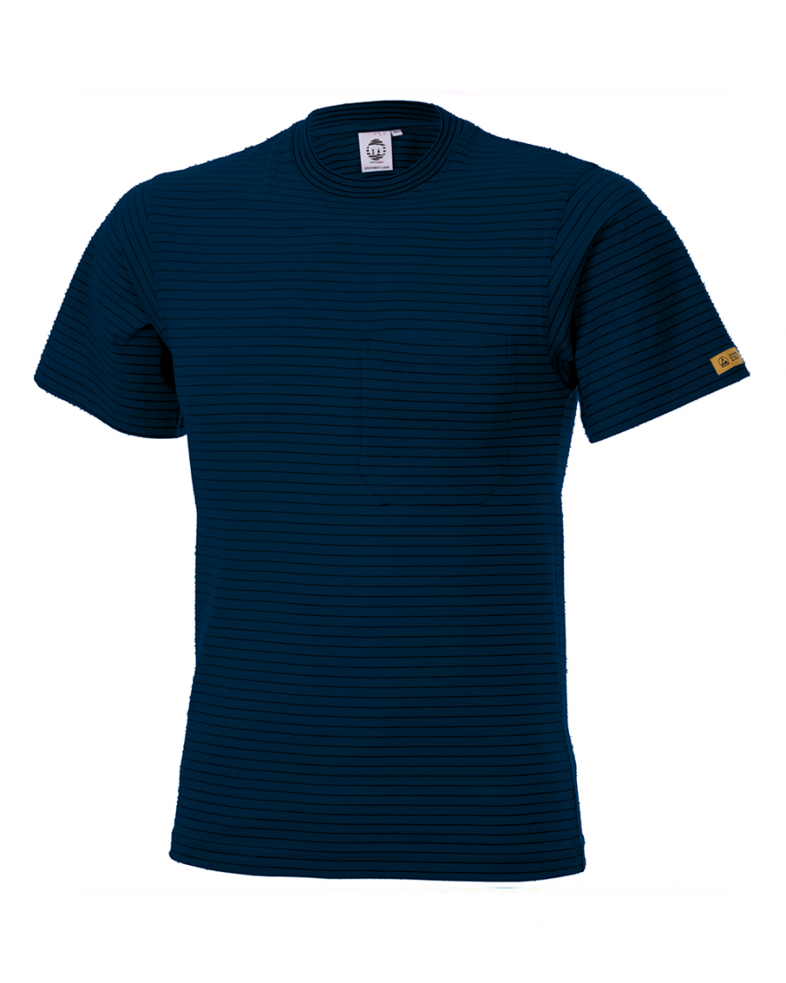 MIMOZA 220-A110-005 MIMOZA ESD T-Shirt weiß XL, Aus Baumwolle und Leitgarn hergestellt - MIMOZA ESD T-Shirt navy