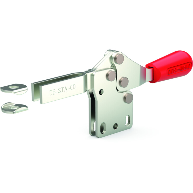 DESTACO 217-UB-L Horizontalspanner Haltekraft 900N, Öffnungswinkel 90° - 217-UB-L Horizontalspanner - offener Spannarm - Fuss gerade - ohne Spindel