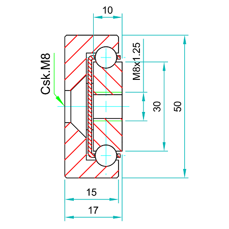 Leschhorn HPCTD 5017-0300-GS-ST Hochpräzise Schwerlast-Teleskopschienen, C-Profil 50x17, Teilauszug 50%, Zweiwege, A=150, GS: Gewinde M8/Senkbohrung für M8, Lastwert 360kg, Stahl verzinkt - LE HPCTD-5017 Zweiwege Teilauszug C- Profil Hochpraezise Schwerlast Teleskopschienen - Profil