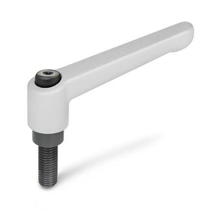 Ganter 300-108-M12-120-CR Verstellbare Klemmhebel, Zink Druckguss, Schraube Stahl brüniert - GN-300-Verstellbare-Klemmhebel-Zink-Druckguss-Schraube