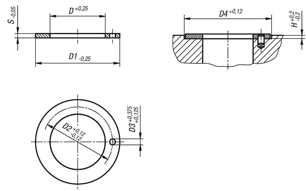 Norelem 23715-1264415 ANLAUFSCHEIBE IGLIDUR? G, D=26 - Anlaufscheiben fuer Gleitlager - Massblatt