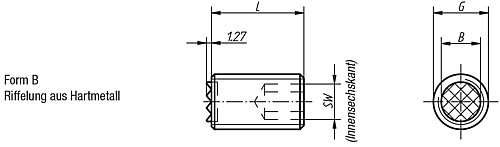 Norelem 07117-2510 GRIPPER VERSTELLBAR FORM B, L=25, G=M10 - Norelem 07117-B Grippers verstellbar Form B