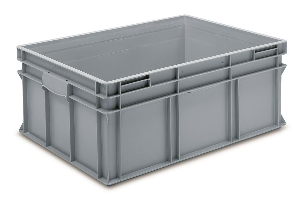 Leschhorn 3-224U-0.7000.1210 RAKO Behälter 800x600x300 geschlossener Eurobehälter mit 2 Griffen - RAKO Behaelter 800x600x300 geschlossener Eurobehaelter mit 2 Griffen - silbergrau