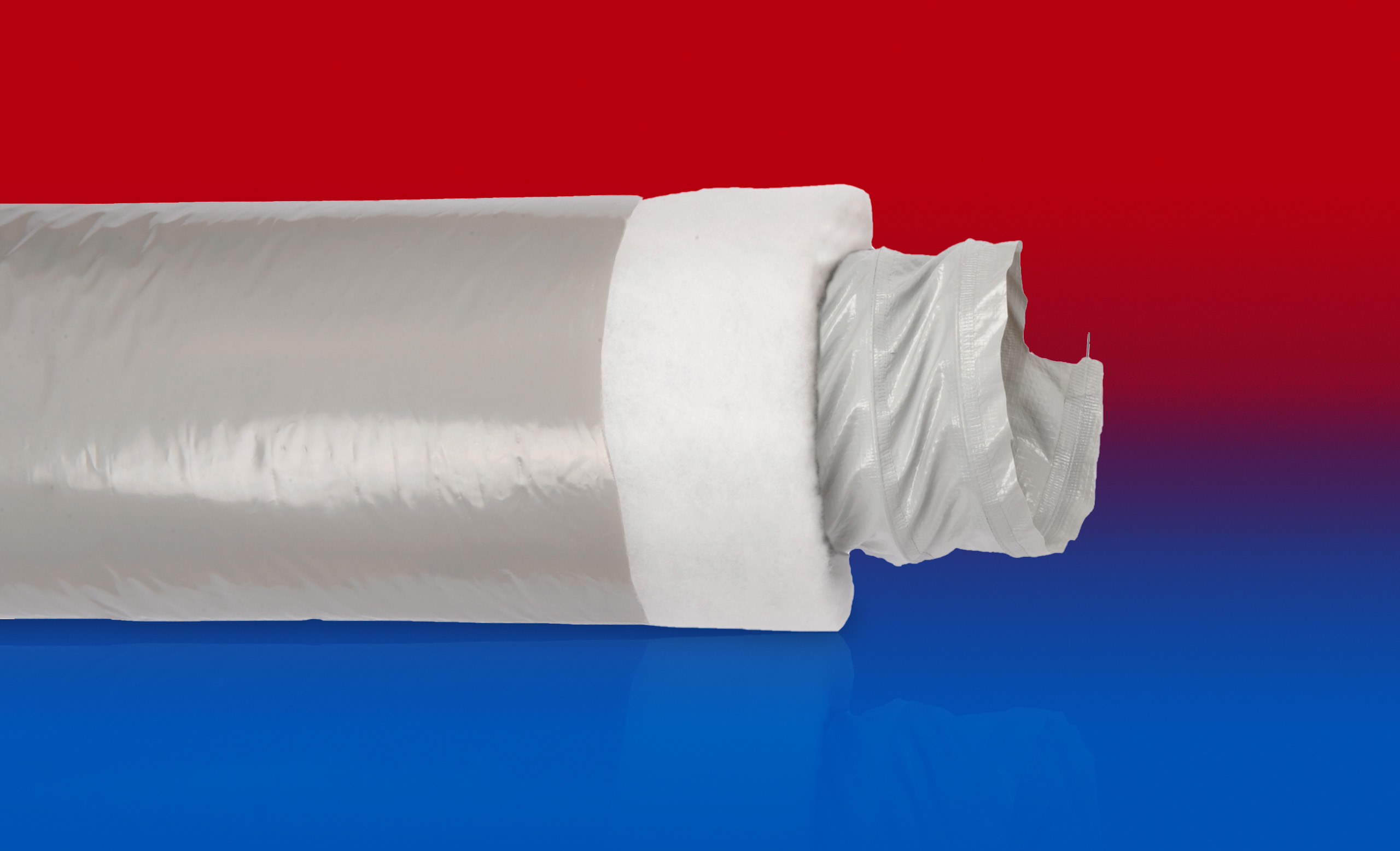 Norres 368-0090-3500-10 PVC-Klimaschlauch, isoliert, schwerentflammbar, grau, Innen-Ø 89-90 mm, Aussen-Ø 140,6 mm, Biegeradius 54 mm - Norres 368 - ISODUC PVC 368 GREY