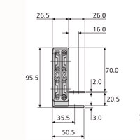 Accuride DZ0522-1161L Teleskopschienen 100% Überauszug, 26,5x95,5, SL 600, TL 624, 180kg, hell verzinkt - 0522 Accuride Teleskopschiene Profil