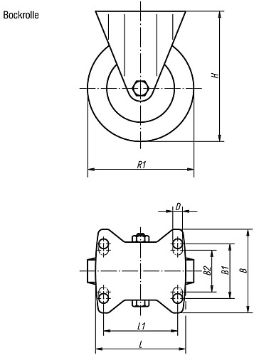 Norelem 95028-100401 Bockrolle - Norelem 95028-B Bockrolle