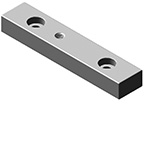 Leschhorn 6885 F beidseitig geradstirnig Passfeder DIN 6885 mit 2x Stufenbohrung für Halteschraube, Gewinde Bo B=25 H=14 L=220 - DIN 6885 F zweimal gebohrte Passfeder geradstirnig