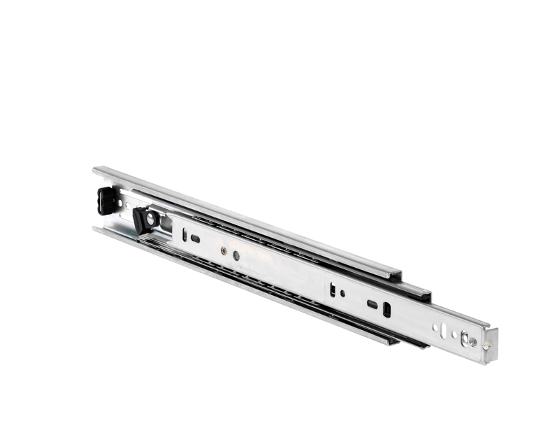 Accuride DZ3832-0040DO Teleskopschienen 100% Vollauszug, 12,7x45,7, SL 400,TR 406, 44kg, hell verzinkt, Hold-out in open position - 3832 DO Accuride Teleskopschiene