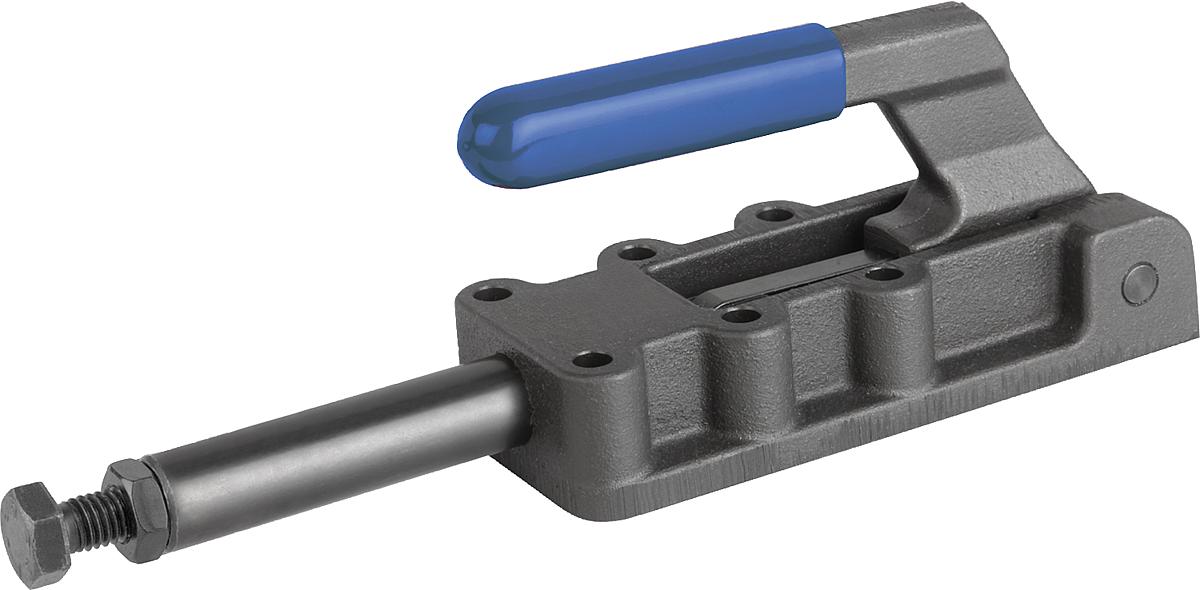 Kipp K0087.1200 SCHUBSTANGENSPANNER, GRIFF BLAU, SCHWERE AUSFÜHRUNG, P=1200 - K0087-1200 SCHUBSTANGENSPANNER - GRIFF BLAU - SCHWERE AUSFUEHRUNG - P 1200