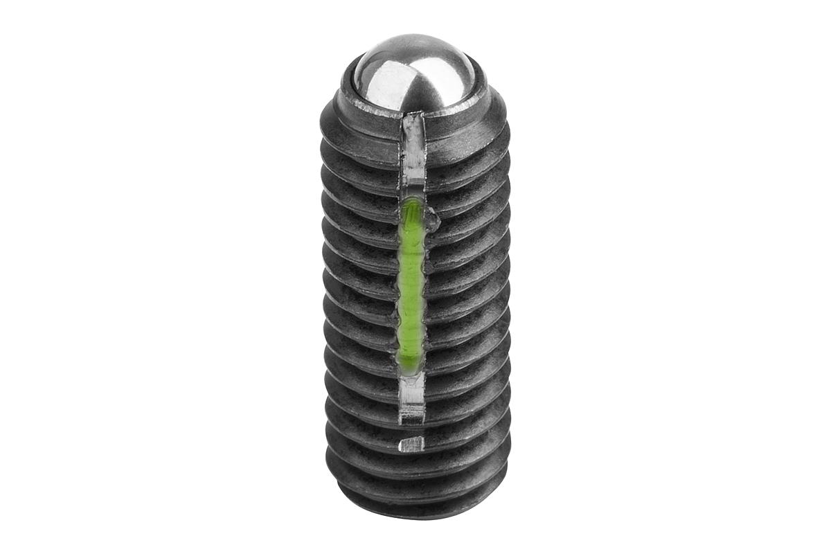Kipp K0666.11620 KUGELDRUCKSCHRAUBE FORM A LONG LOK OHNE KOPF, D1=M16, L1=23, - K0666-11620 KUGELDRUCKSCHRAUBE FORM A LONG LOK OHNE KOPF - D1 M16 - L1 23