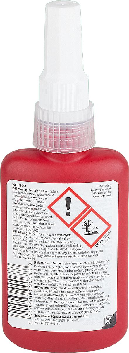 Norelem 97990-2430050 LOCTITE SCHRAUBENSICHERUNG, LOCTITE-NR=243, 50 ML FLASCHE, UN3082, GEFAHRGUTKLASSE 9 - 97990-2430050 LOCTITE SCHRAUBENSICHERUNG - LOCTITE-NR 243 - 50 ML FLASCHE - UN3082 - GEFAHRGUTKLASSE