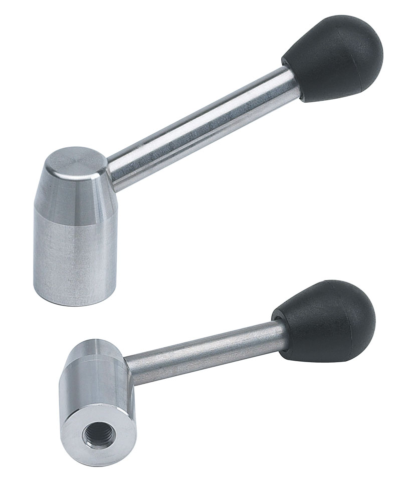 Leschhorn W502C verstellbare Spannhebel d 22; R 80; L 91; d1 10; - LE W502C verstellbare Spannhebel - rostfreier Stahl-EcoLine-Massblatt