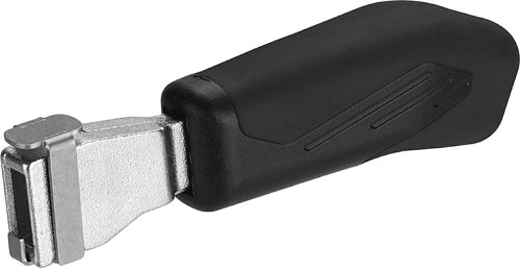 AMF 6837HT-2 Schwarzer Handgriff, abnehmbar, Größe : 2, H: 26, L: 93,0 - LE 6837HT Schwarzer Handgriff - abnehmbar-Abbildung