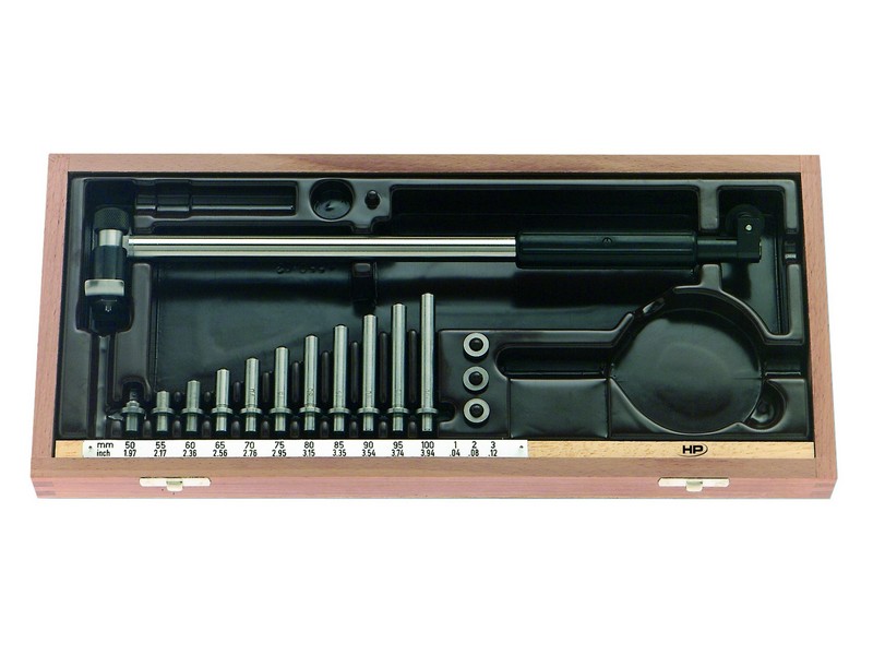 Helios Preisser, 0728 105  Innenfeinmessgerät für große und tiefe Bohrungen  fester Messbolzen, Spezialstahl gehärtet, beweglicher Tastbolzen hartmetallbestückt: 18 - 35 mm Messbereich - Helios Preisser 0735 Kurbelwellenpruefgeraet