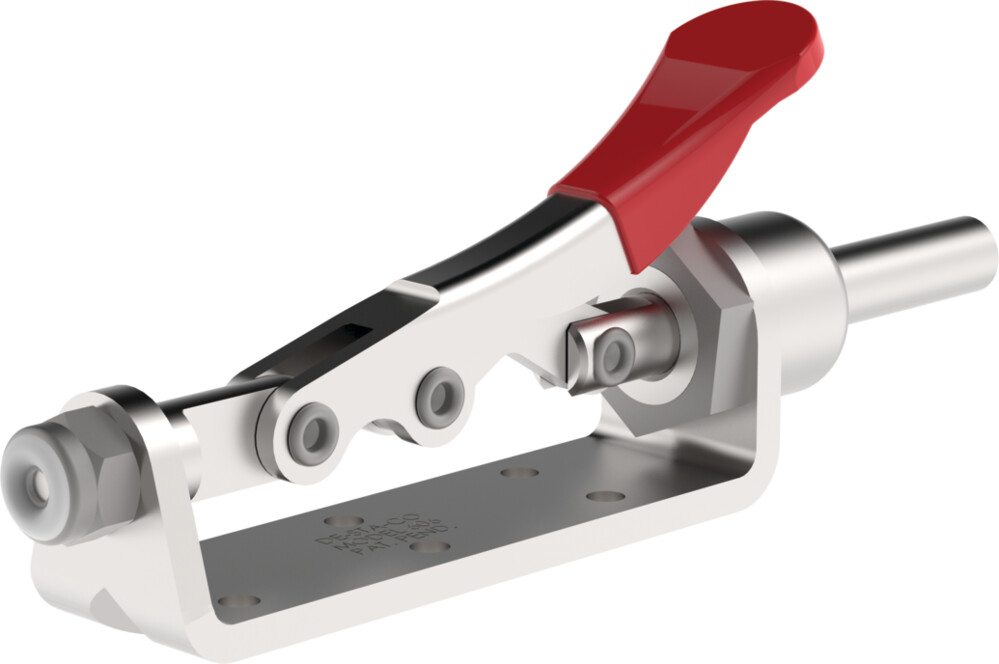 DESTACO 606-M Schubstangenspanner Standard  Haltekraft 2000N, Hub 40mm, -M: Metrisches-Kolbengewinde M8 - DESTACO 606-M Schubstangenspanner; Haltekraft 2000N, Hub 40mm, metrisch_Bild3_Rückansicht