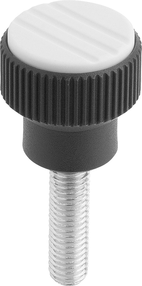 Kipp K0247.1055X15 NOVO.GRIP RÄNDELKNOPF GR.1  M5X15, DECKEL LICHTGRAU - K0247-1055X15 NOVO GRIP RAENDELKNOPF GR 1 M5X15 - DECKEL LICHTGRAU