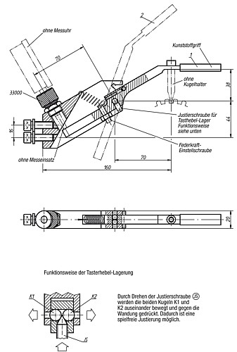 Norelem 33202-070 MESSELEMENT F. ZAHNR DER - Norelem 33202 Messelement fuer Zahnraeder