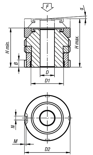 Norelem 27706-0406 KUGEL AUSGLEICHSELEMENT MIT KONTERMUTTER - Norelem 27706 Kugel Ausgleichselemente mit Kontermutter