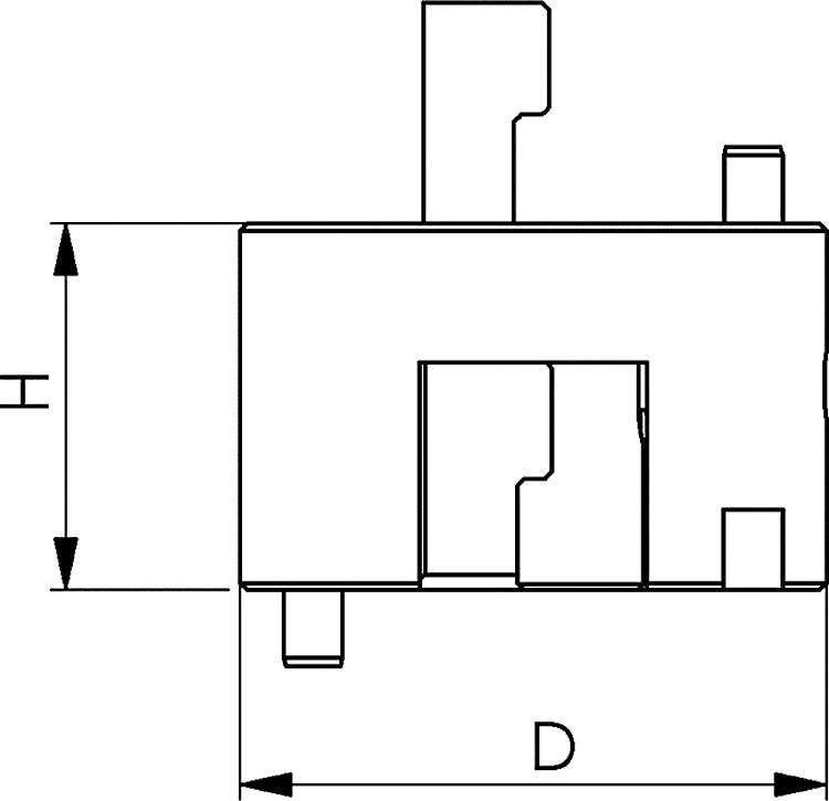 AMF 6417Z-25 Zwischenelement, Größe : 25, ØD: 40, H: 25 - LE 6417Z Zwischenelement -Skizze