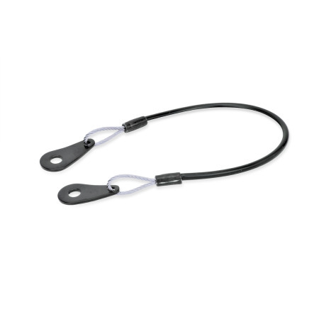 Ganter 111.2-200-C-SW Edelstahl Halteseile mit Befestigungslaschen oder Ösen - GN-111.2-Halteseile-Edelstahl-mit-Befestigungslaschen-oder-Oesen-SW-schwarz-mit-2-Befestigungslasche