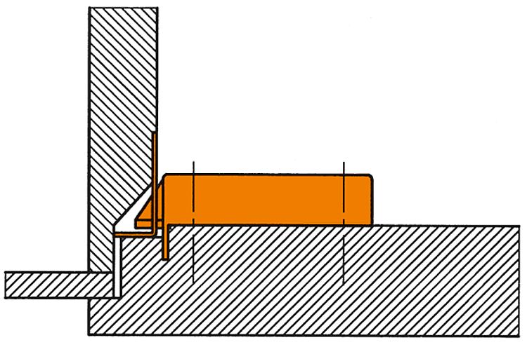 AMF 21ZW L Schweres Auswärtsschloss, Kastenbreite: 100 mm, Schließung: PZW, Dorn: 60 mm - LE 21 R Schweres Auswaertsschloss-Anwendung