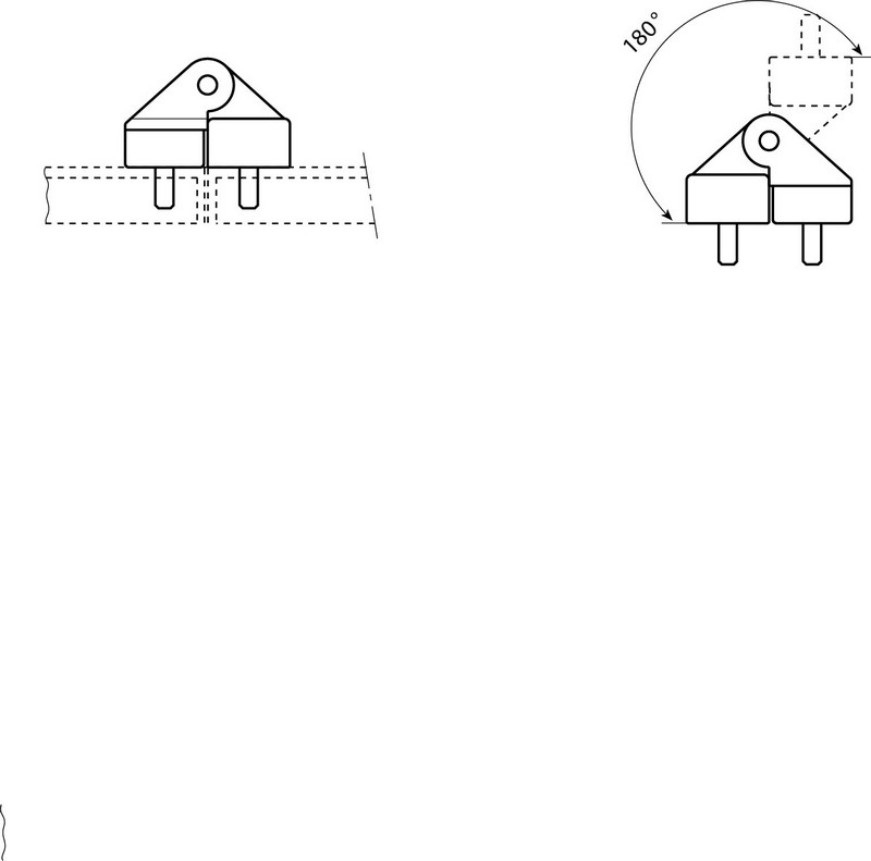 Leschhorn O451 Scharniere  I 15; C 18; Gewinde d1 M5; Kunststoff PA, schwarz, - Boteco O451 Scharniere