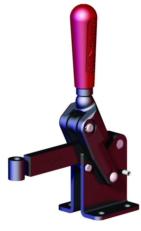 DESTACO 535-LB Vertikal-Kniehebelspanner Haltekraft 10000 N, Öffnungswinkel 120° - 535-L Vertikalspanner - massiver Spannarm - Fuss abgewinkelt