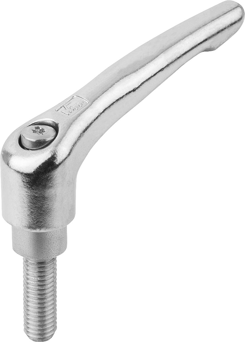 Kipp K0124.310X40 KLEMMHEBEL EDELSTAHL GR.3  M10X40, - K0124-310X40 KLEMMHEBEL EDELSTAHL GR 3 M10X40