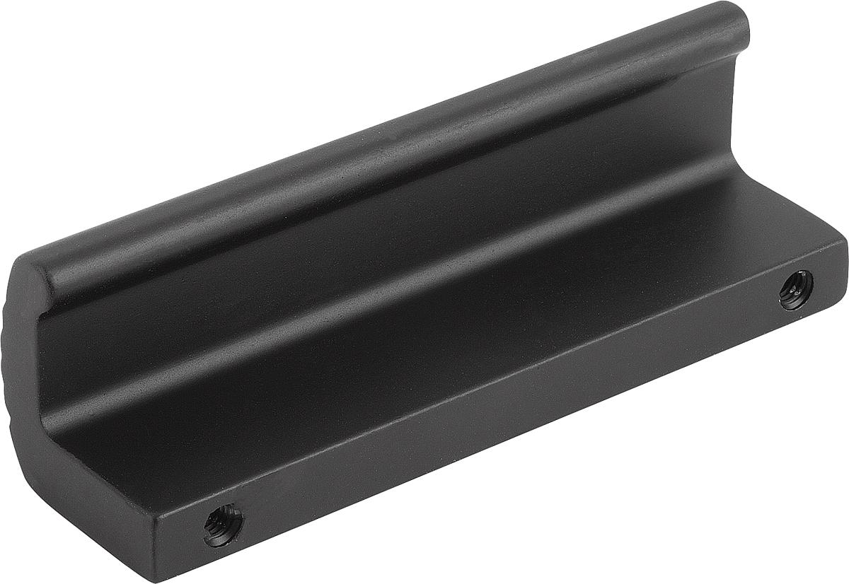 Kipp K0232.21202 LEISTENPROFILGRIFF, FORM B, A=120, SCHWARZ ELOXIERT - K0232-21202 LEISTENPROFILGRIFF - FORM B - A 120 - SCHWARZ ELOXIERT