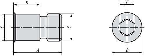 Kipp K0862.60108015 ALUMINIUM SCHUTZSTOPFEN M8 - KIPP K0862 Schutzstopfen aus Aluminium