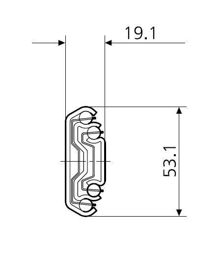 Accuride DZ5344-0040 Teleskopschienen ohne Kippsicherung 100% Überauszug, 19,1x53,1, SL 400, TR 430,0, 90kg, hell verzinkt, !!! Schienen per Stück !!! - Accuride 5344 Teleskopschienen ohne Kippsicherung Profil