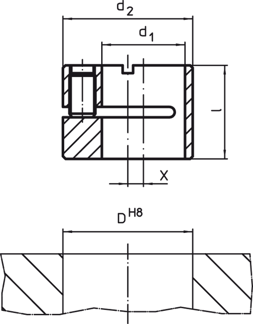 Halder 22150.0806 Exzenter für Seitendruckstücke glatt Ø 6 - Exzenter Exzenter fuer Seitendruckstuecke - glatt - Durchmesser 10