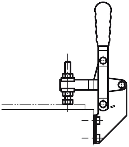 Norelem 05060-05 SCHNELLSPANNER VERTIKAL, MIT ABGEWINKELTEM FUSS, M5X35 - Norelem 05060 Schnellspanner vertikal mit abgewinkeltem Fuss