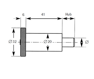 Leschhorn SF1514 BolzenØ= 15 mm, Hub= 14 mm, glatte Rastbolzen ohne Gewinde, Stahl blank - 10000-SF Rastbolzen ohne Gewinde