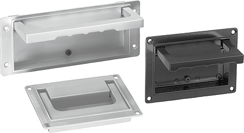 Norelem 06962-05018411 SCHALEN KLAPPGRIFF FORM A, SCHWARZ PULVERBESCHICHTET - Norelem 06962 Schalen Klappgriffe