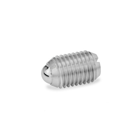Ganter 615-M4-KN Edelstahl Druckstück mit Kugel und Schlitz - GN-615-Federnde-Druckstuecke-mit-Kugel-mit-Schlitz-Stahl-Edelstahl-Edelstahl-normaler-Federdruck