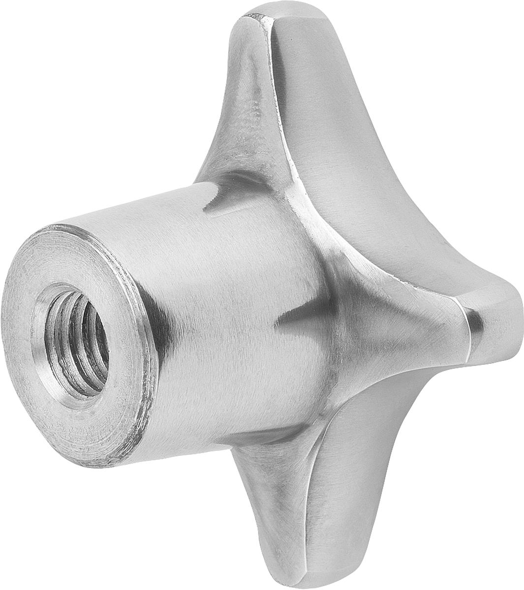 Kipp K0145.5080162 KREUZGRIFF FORM E, D1=80, D5=M16, ALU, POLIERT - K0145-5080162 KREUZGRIFF FORM E - D1 80 - D5 M16 - ALU - POLIERT