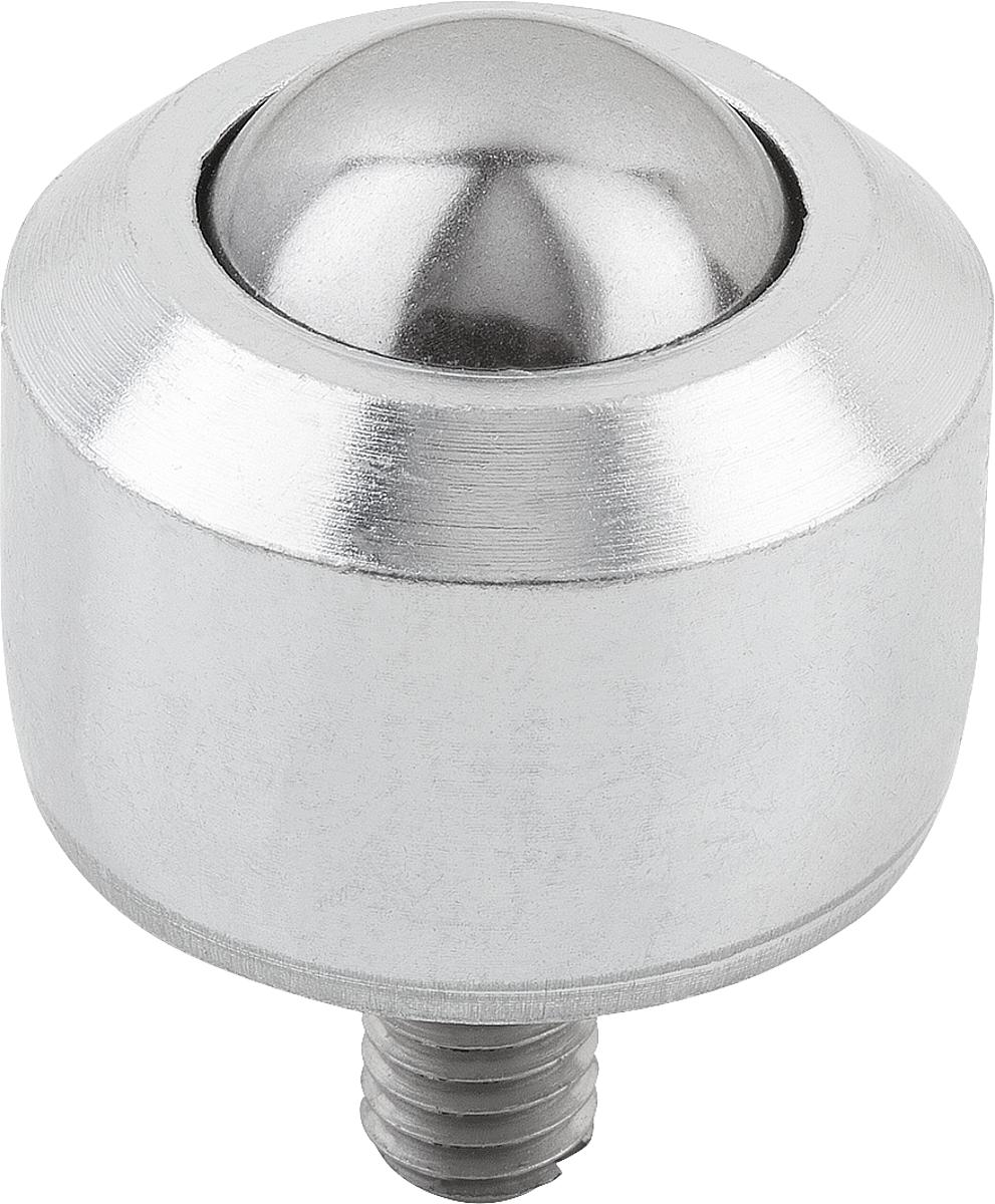 Norelem 95180-1216 KUGELROLLE MINI D2=M06X12, FORM:B ,STAHL, KOMP:STAHL - 95180-1216 KUGELROLLE MINI D2 M06X12 - FORM B  - STAHL - KOMP STAHL