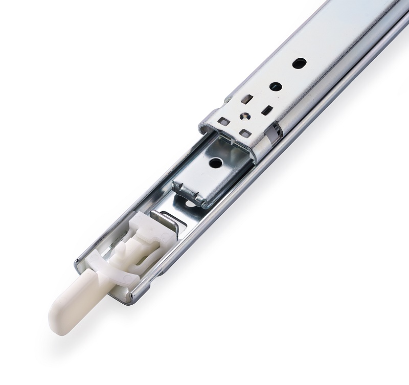 Accuride DZ2731-0025CL Teleskopschienen mit Verriegelung, 100% Vollauszug, 19,1x27,0, SL 250,TR 256, 26kg, hell verzinkt - 2731CL Accuride Teleskopschiene Anwendung 1