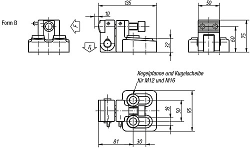 Norelem 04530-03 NIEDERZUGSPANNER - Norelem 04530-B Niederzugspanner Form B