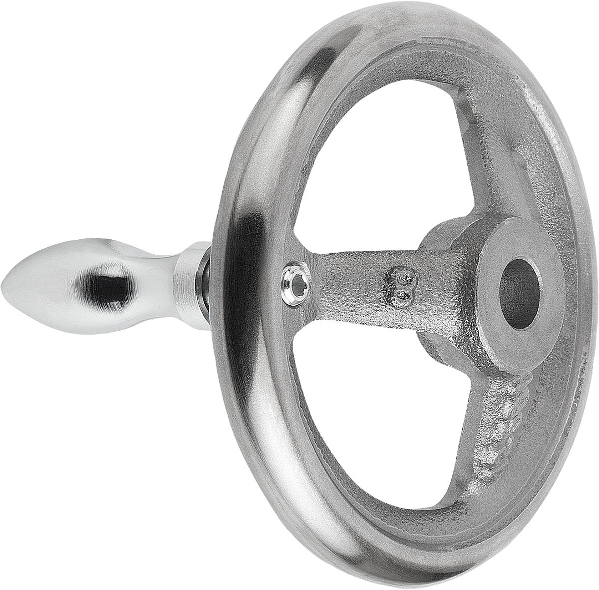 Norelem 06271-4160X14 HANDRAD DIN 950, GG, DREHB.GR.O.NUT, D1=160, D2=14 - 06271-4160X14 HANDRAD DIN 950 - GG - GRIFF DREHBAR - OHNE NUT - D1 160 - D2 14