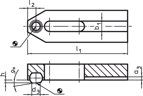 Halder 23180.0007 Spanneisen mit abgeflachter Kugel ,6,6 x 50 - Spanneisen Spanneisen mit abgeflachter Kugel - 9 x 60