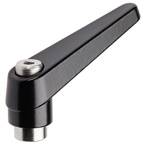 Halder 24390.0038 Verstellbare Klemmhebel, Innenteile aus rostfreiem Stahl mit Innengewinde Ø 13 x M 4, schwarz - Verstellbare Klemmhebel Verstellbare Klemmhebel - Innenteile aus rostfreiem Stahl