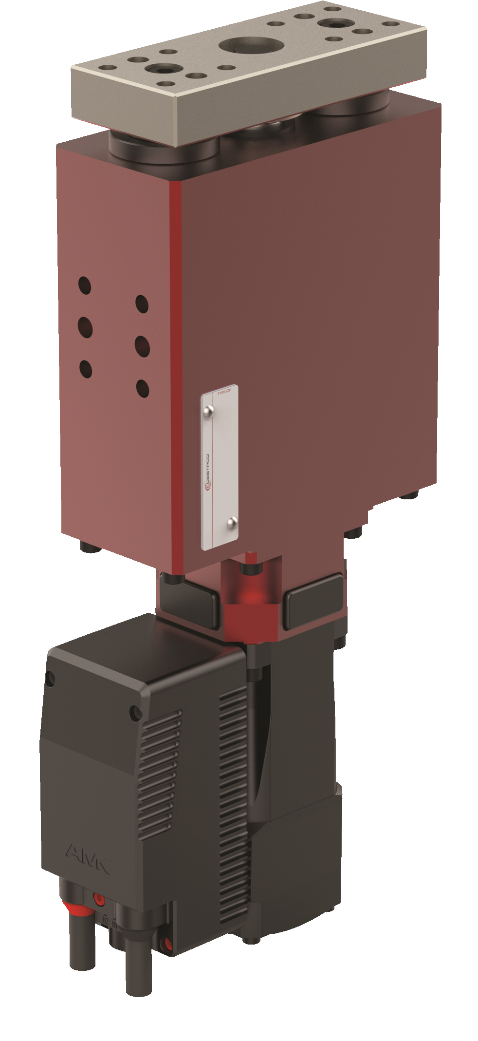 DESTACO 95W-103011060 Elektrische Schlitten-/Hubeinheit 95W, 0–60 mm Hub, Montageplatte Standard, Motoranschluss links, Servo-Antrieb 400V dezentral - DESTACO 95W Serie – Elektrische Schlitten-Hubeinheit-400V-Motor-03