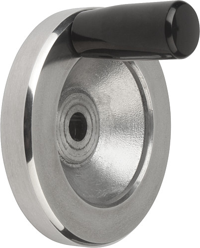 Norelem 06275-3200X20 SCHEIBENHANDRAD ALU, FESTST.GR.M.NUT, D1=200, D2=20 - Norelem 06275-MFG Scheibenhandraeder aus Aluminium - mit festem Zylindergriff