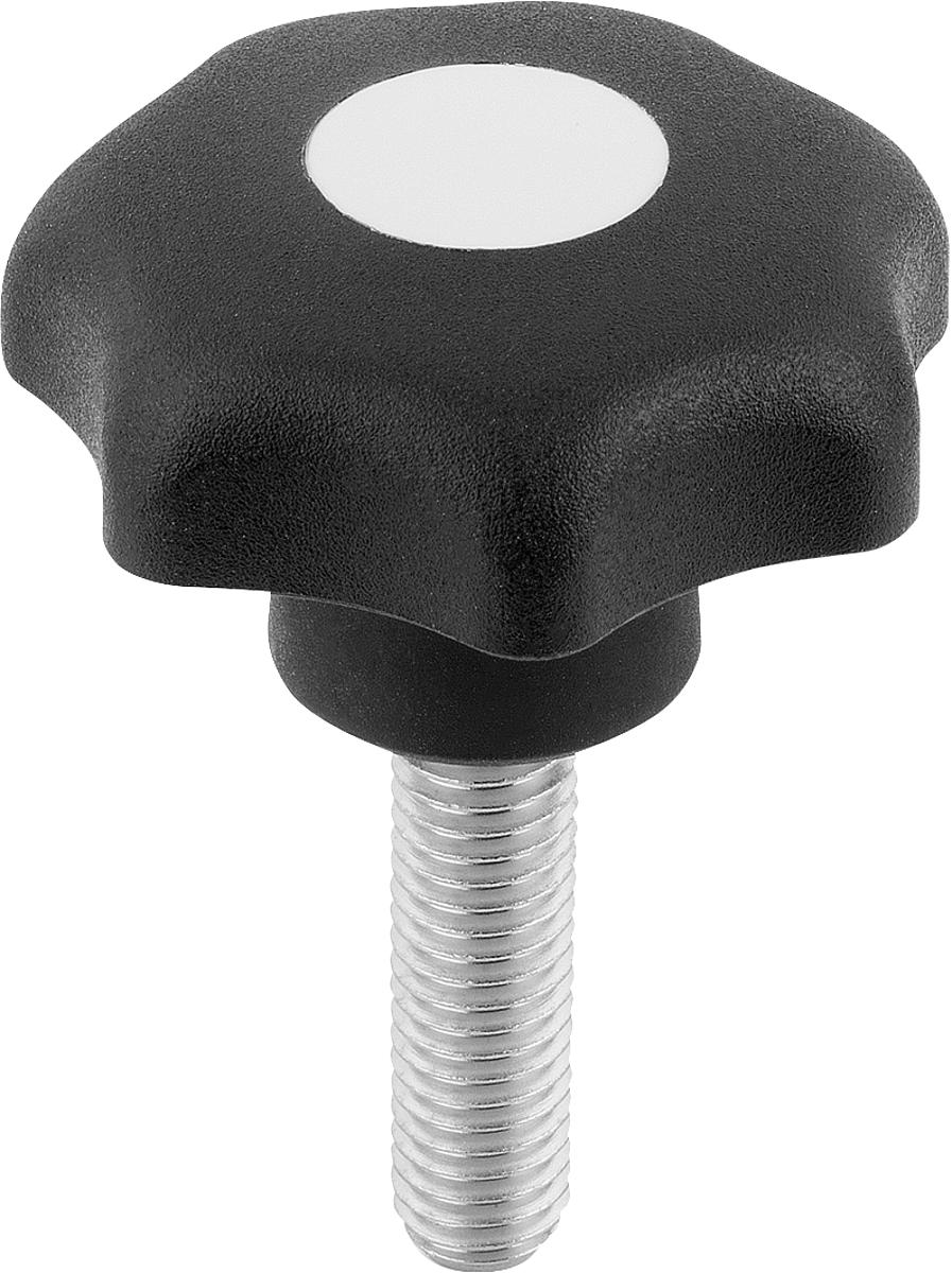 Norelem 06212-4105X50 STERNGRIFF D1=50  M10X50      EDELSTAHL, FORM L, DECKEL LICHTGRAU - 06212-4105X50 STERNGRIFF D1 50  M10X50      EDELSTAHL - FORM L - DECKEL LICHTGRAU