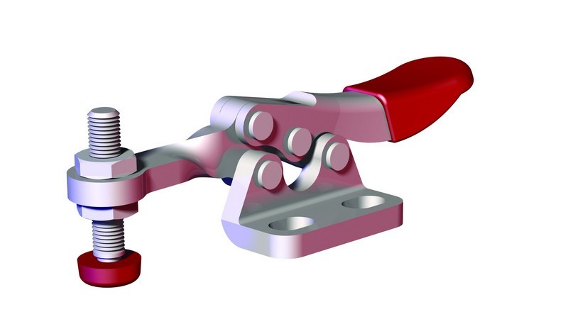 DESTACO 205-S Horizontalspanner Haltekraft 250N, Öffnungswinkel 90° - DESTACO 205-SL Horizontalspanner - massiver Spannarm - Fuss links abgewinkelt