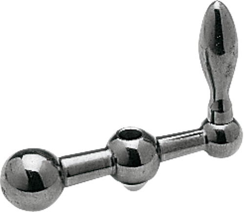 Norelem 06510-110 KUGELKURBEL AUS STAHL, D=10H7, L=41 - Norelem 06510 Kugelkurbeln aus Stahl