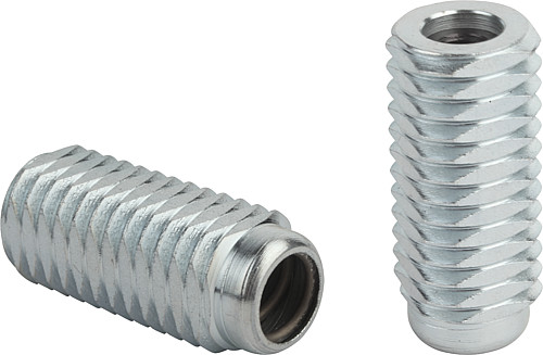 Kipp K0372.1020X12 FEDERNDES SEITENDRUCKSTÜCK FORM A, D=M12, D1=M4, F=20N, L=11 - KIPP K0372-A Federnde Seitendruckstuecke mit Gewind